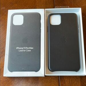 Apple Black Leather iPhone 11 Pro Max Case.